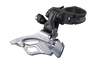 SCHIMBATOR FATA SHIMANO SLX FD-M661 TRIPLU PT. 9 VIT. PE SPATE DOWN SWING TRAGERE DUBLA COLIER 34.9MM PT. 44T UNGHI CS 66-69 CL 50MM VRAC
