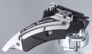 SCHIMBATOR FATA SHIMANO TOURNEY FD-TX51-3 TOP SWING TRAGERE DUBLA PT. 6/7 VIT. PE SPATE COLIER 34.9MM (CU ADAPTOR 31.8MM & 28.6MM) PT. 42-34-24T CL 47.5/50MM UNGHI CS 63-66 AMBALAT IND.
