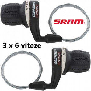Set Manete Schimbator SRAM MRX 3 x 6 Viteze SH