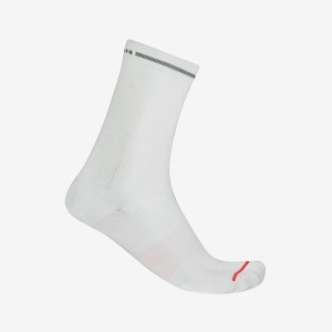 Sosete Castelli Premio EVO 18, unisex, alb, XXL, 44-47