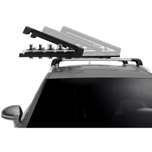 Suport 5 perechi schiuri Thule SnowPack Extender 7325 Negru cu prindere pe bare transversale aluminiu cu profil T - Img 5