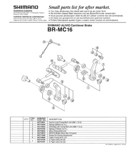 SURUB DE FIXARE CABLU SHIMANO BR-MC16