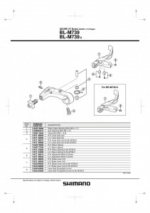 SURUB PT FIXAREA AXULUI MANETEI DE FRANA SHIMANO BL-M739