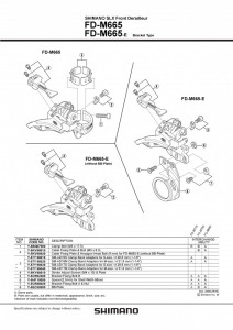 SURUB PT. REGLAJ SHIMANO FD-M665 M4X10 & PLACA - Img 2