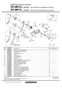 SURUB PT. ROLE SCHIMBATOR SPATE SHIMANO RD-M615 (2 BUC.) - Img 2