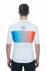 TRICOU CICLISM CUBE TEAMLINE JERSEY S/S WHITE BLUE RED S - Img 3