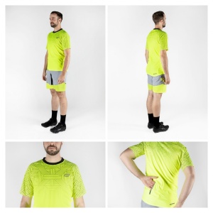 Tricou ciclism Force City Fluo/Black XL - Img 5