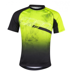 Tricou ciclism Force MTB Core fluo/negru XL - Img 6