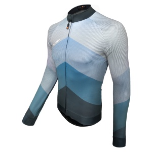 Tricou Ciclism FUNKIER Piacenza-L-2 Pro Men (L/S) - Blue M - Img 4