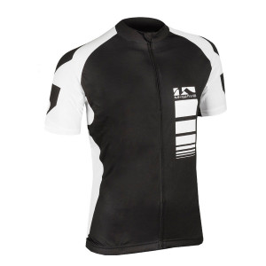Tricou Ciclism M-WAVE Alb/Negru L
