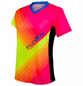 Tricou Ciclism Polo FUNKIER Termoli-W Enduro Women (S/S) - Fluor Yellow/Pink M - Img 2