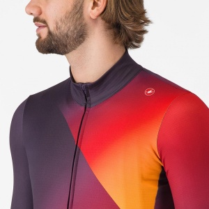 Tricou cu maneca lunga Castelli Amplify Thermal Mov/Rosu/Galben XXXL - Img 5