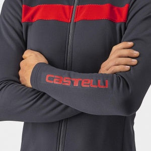 Tricou cu maneca lunga Castelli Puro 3 FZ, Antracit/Rosu, XS - Img 6