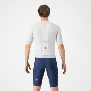 Tricou cu maneca scurta Castelli Climbers A/C, pentru barbati, gri argintiu/rosu, M - Img 4