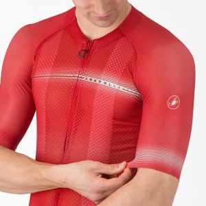 Tricou cu maneca scurta Castelli Climbers A/C, pentru barbati, rosu/negru, S - Img 3