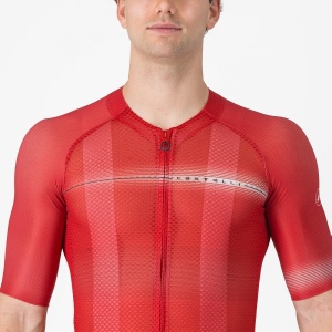 Tricou cu maneca scurta Castelli Climbers A/C, pentru barbati, rosu/negru, S - Img 7
