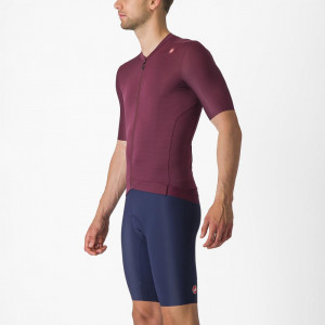 Tricou cu maneca scurta Castelli Espresso pentru barbati visiniu inchis/argintiu selenar L - Img 3