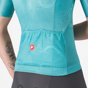 Tricou cu maneca scurta Castelli Fantasia, pentru femei, albastru piscina, M - Img 6