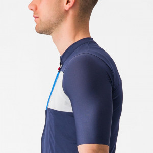 Tricou cu maneca scurta Castelli Prologo 7, Indigo/Albastru/Gri, S - Img 5