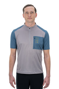 TRICOU CUBE ATX JERSEY HALF ZIP S/S BEIGE BLUE - Img 2