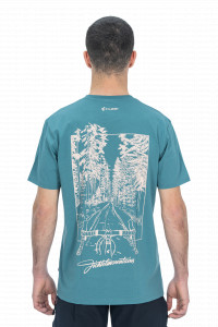 TRICOU CUBE ORGANIC T-SHIRT FICHTELMOUNTAINS GTY FIT GREYÂ´NÂ´CORAL M - Img 3