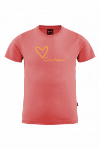 TRICOU CUBE ORGANIC T-SHIRT ROOKIE BICYCLE LOVE CORAL M (122/128)