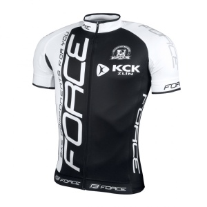 Tricou Force Team maneci scurte negru/alb L