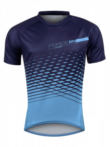 Tricou maneca scurta Force MTB Angle albastru XXL - Img 2