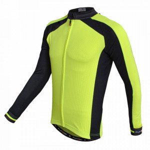 Tricou Termic Ciclism Copii FUNKIER Firenze-LW Winter (L/S) - Neon Yellow 10 ani - Img 2