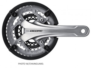 ANGRENAJ PEDALIER SHIMANO ALIVIO FC-T611-S 44X32X24T BRAT 175MM PT. 10 VIT. PE SPATE 2-PCS FC FARA CG COMPATIBIL CHAINCASE INCL. BUTUC PEDALIER SM-BB52 ARGINTIU AMBALAT IND.