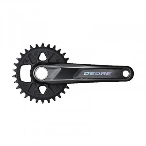ANGRENAJ PEDALIER SHIMANO DEORE FC-M6100-1 FOAIE 30T BRAT 175MM PT. 12 VIT. PE SPATE FARA BB PT. CHAIN LINE 52MM AMBALAT IND.