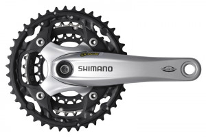 ANGRENAJ PEDALIER SHIMANO FC-M522-L 42X32X24T BRAT 170MM PT. 10 VIT. PE SPATE HOLLOWTECH OCTALINK CU CG INCOMPATIBIL CHAINCASE ARGINTIU AMBALAT IND.