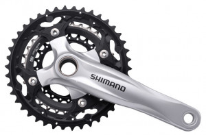 ANGRENAJ PEDALIER SHIMANO SLX FC-M552-S 42X32X24T BRAT 175MM PT. 10 VIT. PE SPATE CONSTRUCTIE 2-PIECE INCOMPATIBIL CHAINCASE CU CG INCL. BUTUC PEDALIER ARGINTIU AMBALAT IND.