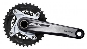 ANGRENAJ PEDALIER SHIMANO SLX FC-M677 36X22T BRAT 175MM PT. 10 VIT. PE SPATE HOLLOWTECH 2 FARA BUTUC PEDALIER AMBALAT IND.