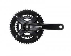 ANGRENAJ PEDALIER SHIMANO TOURNEY FC-TY501-2 46X30T BRAT 170MM PT. 7/8 VIT. PE SPATE FARA CG INCL. SURUBURI DE FIXARE INCOMPATIBIL CHAIN CASE NEGRU AMBALAT IND.