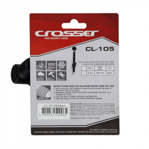 Antifurt Cablu CROSSER CL-105 8mm/90cm Black