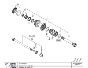 AX BUTUC SHIMANO FH-M810 COMPLET 12