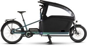 BICICLETA ELECTRICA CUBE CARGO HYBRID COMFORT PRO FAMILY 800 SMARAGDGREY REFLEX 2026 One Size