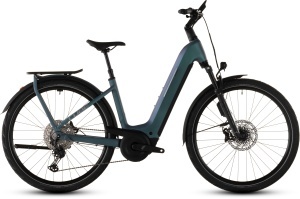 BICICLETA ELECTRICA CUBE KATHMANDU HYBRID EXC 800 EASY ENTRY SMARAGDGREY PRISM 2026 46 cm