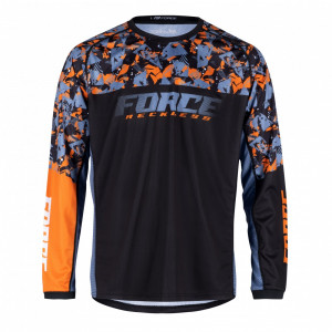 Bluza Force Reckless Maneca Lunga, Black-Orange M