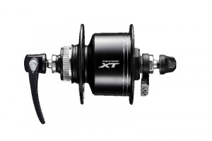 BUTUC CU DINAM SHIMANO DEORE XT DH-T8000-3D 32H 6V/3W OLD 100MM QR 133MM PT. ROTOR CENTER LOCK FARA PROTECTIE PT. MONTURA DISCULUI INCL. SM-DH10 AMBALAT IND.