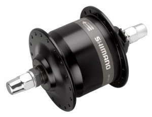 BUTUC CU DINAM SHIMANO DH-2N35-NT 6V/2.4W 36H OLD 100MM AX 140MM TERMINAL E2 NEGRU AMBALAT IND.