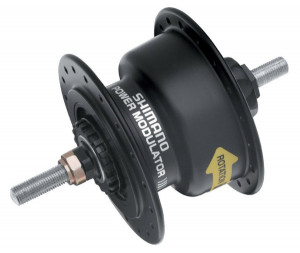 BUTUC CU DINAM SHIMANO NEXUS HB-NX22E 28H 6V/2.4W OLD 100 AX 140MM NUT TYPE PT. EU CLEAR COATED VRAC