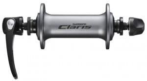 BUTUC FATA SHIMANO CLARIS HB-2400 32H AX 108MM OLD 100MM QR 133MM ARGINTIU AMBALAT IND.
