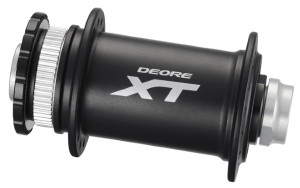 BUTUC FATA SHIMANO DEORE XT HB-M788 32H OLD 100MM PT. AX 15MM (FARA AX) PT. DISC CENTER LOCK CU PIULITA CENTER LOCK NEGRU AMBALAT IND.