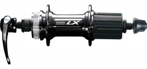 BUTUC SPATE SHIMANO DEORE LX FH-T675 36H 8/9/10 VIT. OLD 135MM AX 146MM QR 168MM PT. ROTOR CENTER LOCK FARA PROTECTIE PT. MONTURA DISCULUI NEGRU AMBALAT IND.