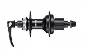 BUTUC SPATE SHIMANO FH-MT500 28H 12 VIT. OLD 135MM QR 166MM NEGRU PT. ROTOR CENTER LOCK FARA PIULITA DE STRANGERE FARA PROTECTIE PT. MONTURA DISCULUI NEGRU AMBALAT IND.
