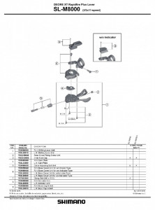 CAPAC MANETA DE SCHIMBATOR SHIMANO SL-M8000 DREAPTA FARA INDICATOR