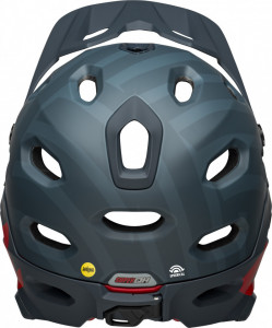 Casca Bell SUPER DH albastru/rosu