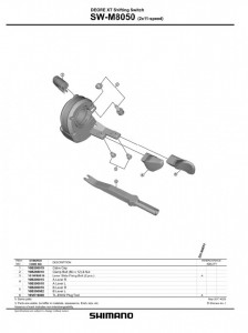 CAUCIUC PT. MANETA SHIMANO B LEVER DREAPTA SW-M8050